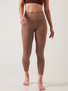 Athleta Salutation Stash Pocket II Cheetah Print 7/8 Tight Leggings Medium